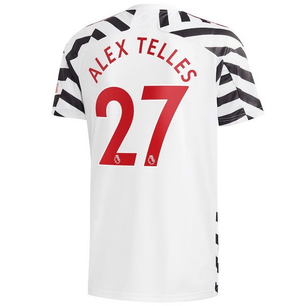 Camiseta Manchester United NO.27 Alex Telles 3ª 2020-2021 Blanco